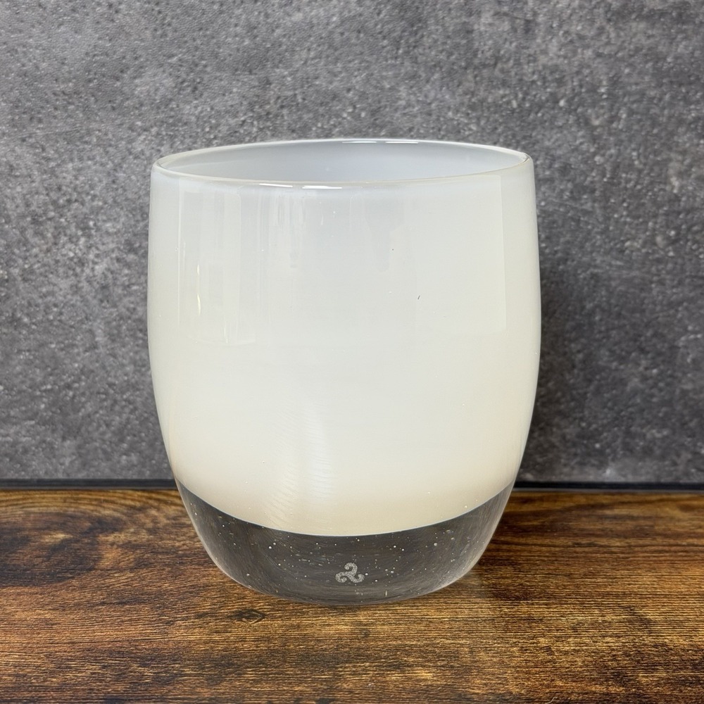 glassybaby Kindness 0040 White Glass Tealight Candle Holder
